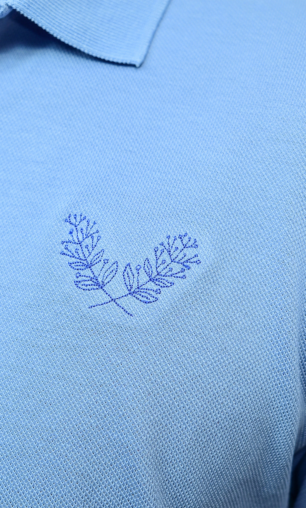SkyBlue V Color POLO Shirt