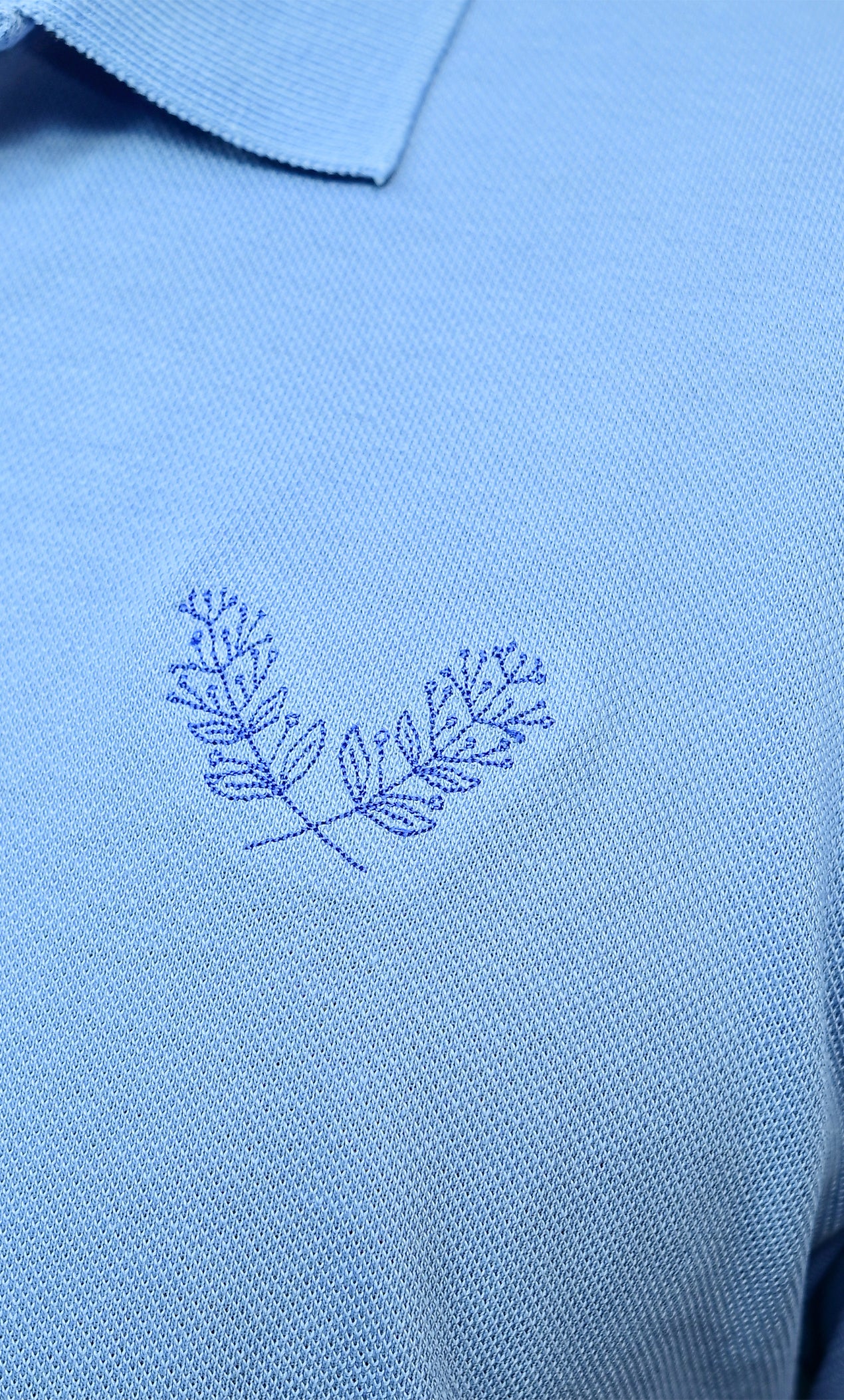 SkyBlue V Color POLO Shirt