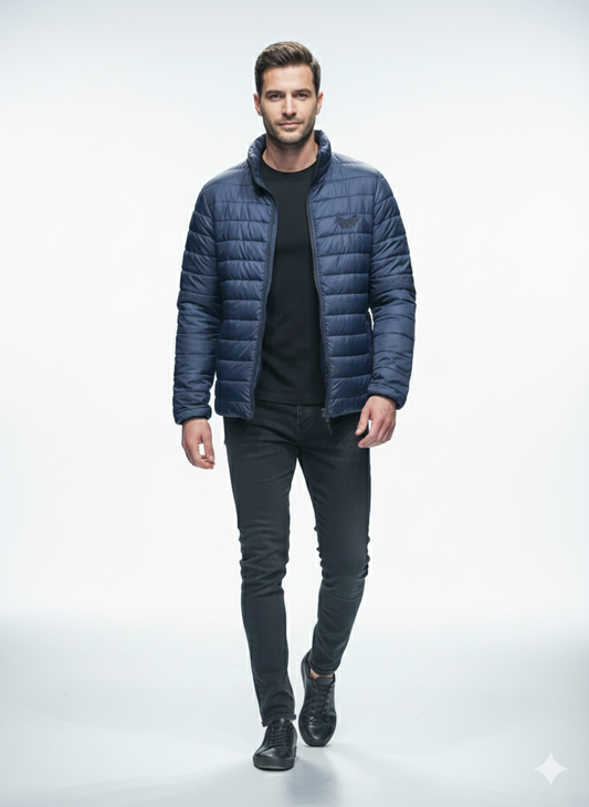 Navy Blue Puffer Jacket