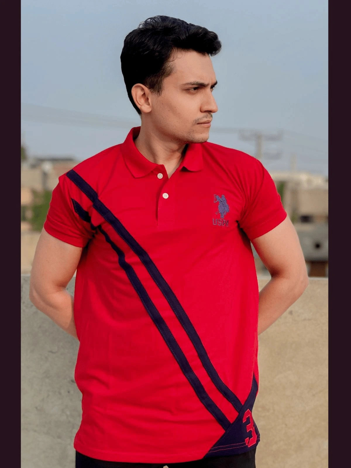 RL Double Stripe POLO