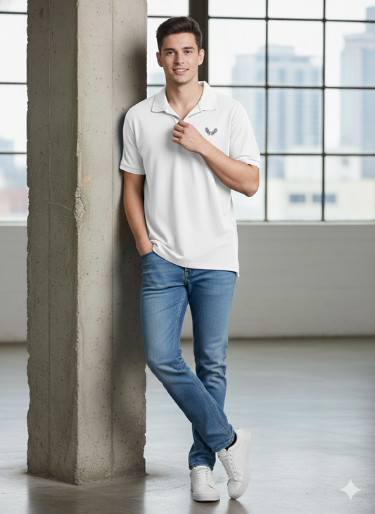 White V Color POLO SHIRT